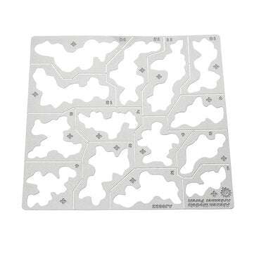 Stainless Steel 1/35 1/100 AJ0032 Spray Template Forest Camouflage Mould Tool