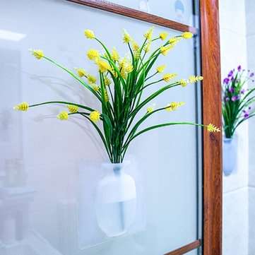 Silicone Wall Hanging Vase Bottle Flower Vase for Plant Flower Home Living Room Window Decoration