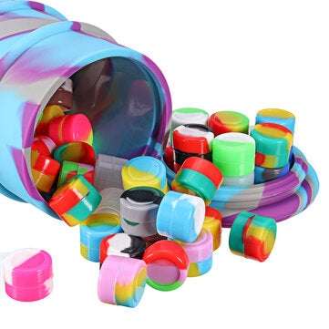 Silicone Container Wax 1 * 500ml Oil Drum + 50ml  * 2 Silicone Swab Container