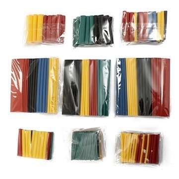 Soloop 1640pcs 2:1 Polyolefin Halogen-Free Heat Shrink Tube Sleeving 5 Color 8 Size