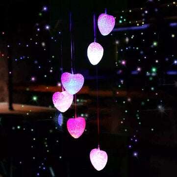 Solar Powered Wind Chimes Color Changing LED Light for Home Garden Yard Party (COLOR: WHITE)