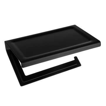 Toilet Tissue Towel Holder Roll Paper Stand Storage Dispensers Wall Mounted Bathr... (COLOR.: BLACK)