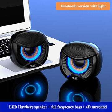 SOAIY SA-A9 Mini Computer Speaker USB Wired bluetooth Loudspeakers Speakers 4D Stere... (COLOR: #02)