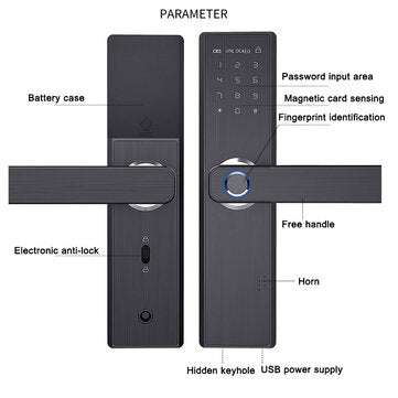 Security Electronic Smart Door Lock Touch Password Keypad Card Fingerprint