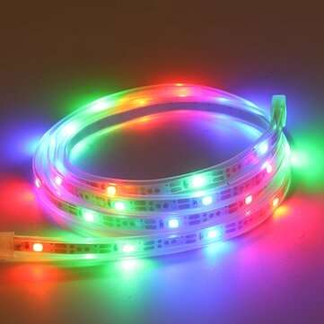 Solar Powered 8 Flash Modes 1M SMD2835 IP67 30LED Tube Strip Light for Basketball H... (COLOR.: RGB)