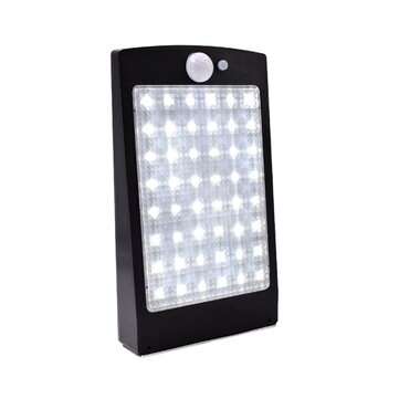 Solar Powered 2W 48LED SMD2835 3 Mode PIR Motion Se... (LIGHT COLOR: WARMWHITE | SHELL COLOR: BLACK)