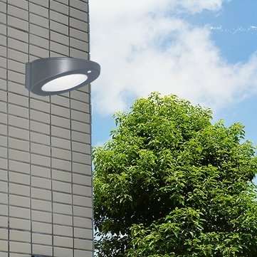 Solar Powered LED PIR Motion Sensor Wall Light for Outdoor Garden Yard Lamp (COLOR.: WHITE)