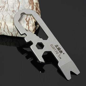 Sanrenmu GJ017D Mini Multi Tools Kit Nail Puller Wrench Opener Keychain