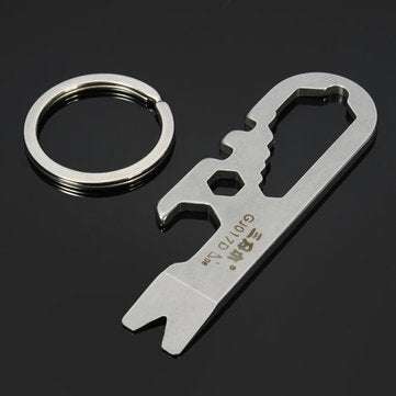Sanrenmu GJ017D Mini Multi Tools Kit Nail Puller Wrench Opener Keychain