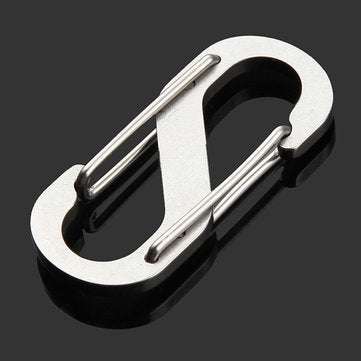 Sanrenmu SK008D Number Eight Stainless Steel Carabiner Tool Key Chain Lucky
