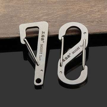 Sanrenmu SK008D Number Eight Stainless Steel Carabiner Tool Key Chain Lucky