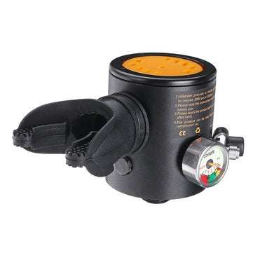 S300Plus Constant Pressure Gauge Diving Oxygen Cylinder Breathing Head Black (COLOR.: ORANGE)