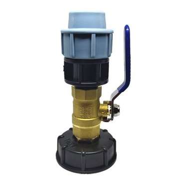 S60X6 IBC Ton Barrel Connector Garden Tap Thread Fitting Tool IBC Tank Adapter Brass Valve Acid and