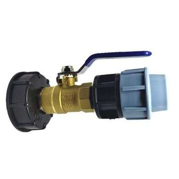S60X6 IBC Ton Barrel Connector Garden Tap Thread Fitting Tool IBC Tank Adapter Brass Valve Acid and