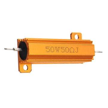 RX24 50W 50R 50RJ Metal Aluminum Case High Power Resistor Golden Metal Shell Case Heatsink Resistanc