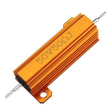 RX24 50W 50R 50RJ Metal Aluminum Case High Power Resistor Golden Metal Shell Case Heatsink Resistanc