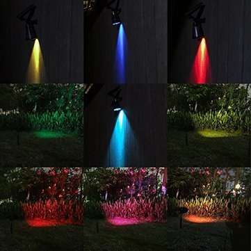 Solar Lights Outdoor 7 LED Solar Outdoor Color Changing Wall Light 180 Adjustable Garden Light
