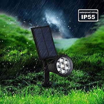 Solar Lights Outdoor 7 LED Solar Outdoor Color Changing Wall Light 180 Adjustable Garden Light