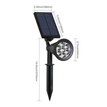 Solar Lights Outdoor 7 LED Solar Outdoor Color Changing Wall Light 180 Adjustable Garden Light