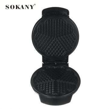SOKANY Electric Waffle Maker 1200W Sandwich Cake Machine Baking Pan Non-stick for Kitchen