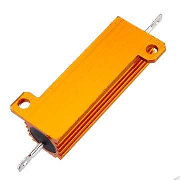 RX24 50W 0.1R 0.1RJ Metal Aluminum Case High Power Resistor Golden Metal Shell Case Heatsink Resista