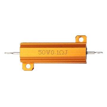 RX24 50W 0.1R 0.1RJ Metal Aluminum Case High Power Resistor Golden Metal Shell Case Heatsink Resista