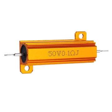 RX24 50W 0.1R 0.1RJ Metal Aluminum Case High Power Resistor Golden Metal Shell Case Heatsink Resista