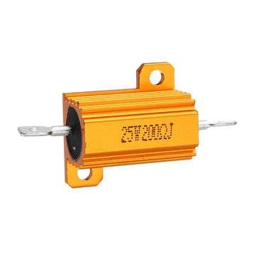 RX24 25W 200R 200RJ Metal Aluminum Case High Power Resistor Golden Metal Shell Case Heatsink Resista