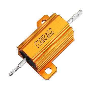 RX24 25W 200R 200RJ Metal Aluminum Case High Power Resistor Golden Metal Shell Case Heatsink Resista
