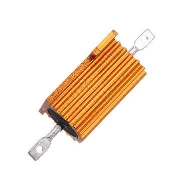 RX24 25W 6R 6RJ Metal Aluminum Case High Power Resistor Golden Metal Shell Case Heatsink Resistance