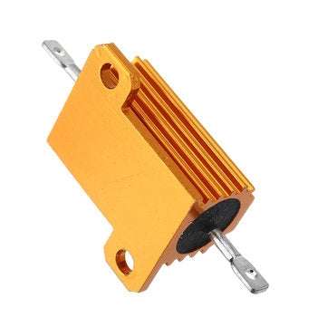 RX24 25W 1R 1RJ Metal Aluminum Case High Power Resistor Golden Metal Shell Case Heatsink Resistance