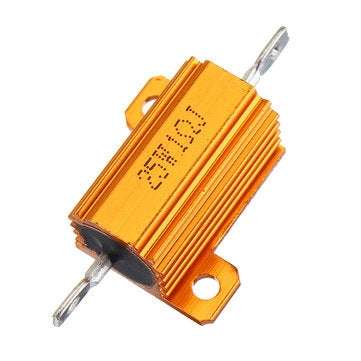 RX24 25W 1R 1RJ Metal Aluminum Case High Power Resistor Golden Metal Shell Case Heatsink Resistance