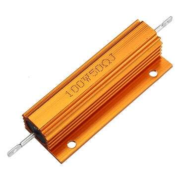 RX24 100W 50R 50RJ Metal Aluminum Case High Power Resistor Golden Metal Shell Case Heatsink Resistan