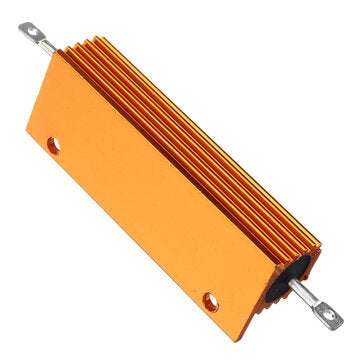RX24 100W 50R 50RJ Metal Aluminum Case High Power Resistor Golden Metal Shell Case Heatsink Resistan