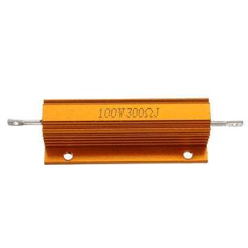 RX24 100W 300R 300RJ Metal Aluminum Case High Power Resistor Golden Metal Shell Case Heatsink Resist