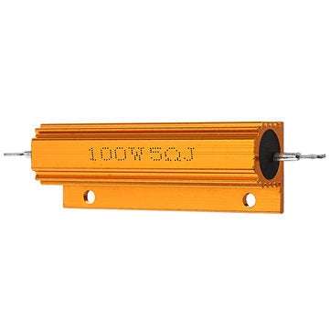 RX24 100W 5R 5RJ Metal Aluminum Case High Power Resistor Golden Metal Shell Case Heatsink Resistance