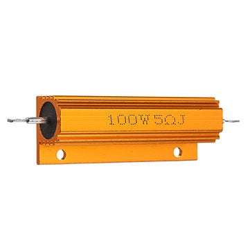 RX24 100W 5R 5RJ Metal Aluminum Case High Power Resistor Golden Metal Shell Case Heatsink Resistance