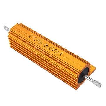 RX24 100W 5R 5RJ Metal Aluminum Case High Power Resistor Golden Metal Shell Case Heatsink Resistance