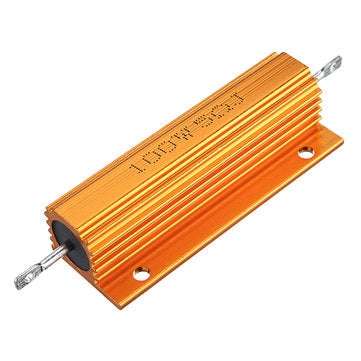 RX24 100W 5R 5RJ Metal Aluminum Case High Power Resistor Golden Metal Shell Case Heatsink Resistance
