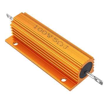 RX24 100W 5R 5RJ Metal Aluminum Case High Power Resistor Golden Metal Shell Case Heatsink Resistance