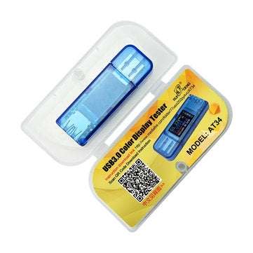 RUIDENG AT34 USB3.0 IPS HD Color Screen USB Tester Voltage Current Capacity Energy Power Tester
