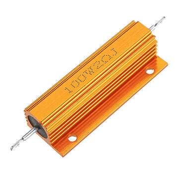 RX24 100W 2R 2RJ Metal Aluminum Case High Power Resistor Golden Metal Shell Case Heatsink Resistance