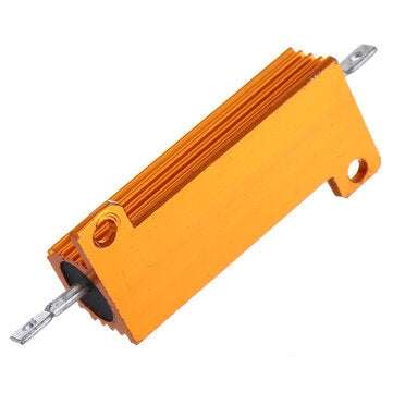 RX24 100W 2R 2RJ Metal Aluminum Case High Power Resistor Golden Metal Shell Case Heatsink Resistance