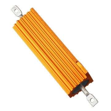 RX24 100W 2R 2RJ Metal Aluminum Case High Power Resistor Golden Metal Shell Case Heatsink Resistance