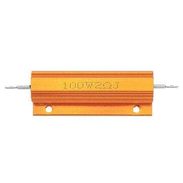 RX24 100W 2R 2RJ Metal Aluminum Case High Power Resistor Golden Metal Shell Case Heatsink Resistance