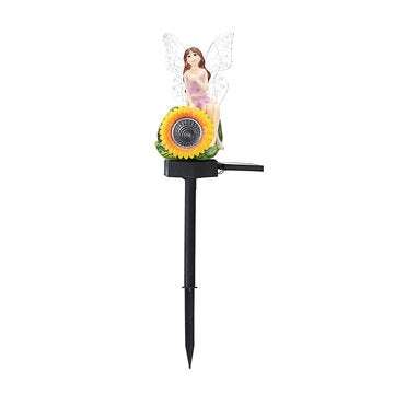 Solar Power LED Lawn Light Flower Fairy Outdoor Garden Path Yard Ornament Lamp (TYPE: A)