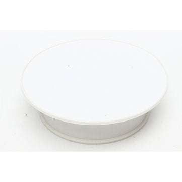 Round White Velvet Top Electric Motorized 360 Rotating Turntable Jewelry Ornament Display Stand