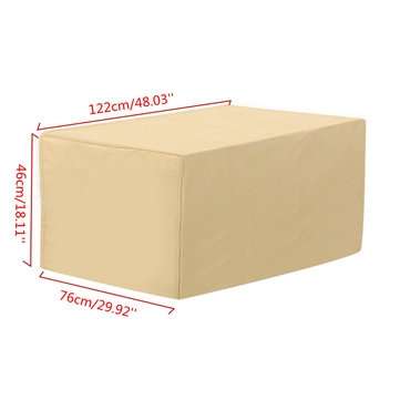 Rectangular Patio Coffee Side Table Chair Covers 48" Large Garden Outdoor Waterproof Furniture Prote