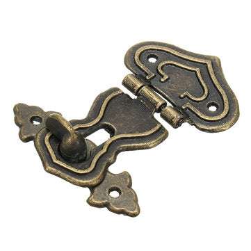 Retro Vintage Decorative Latch Hasp Pad Chest Lock for Wooden Jewelry Box