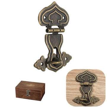 Retro Vintage Decorative Latch Hasp Pad Chest Lock for Wooden Jewelry Box